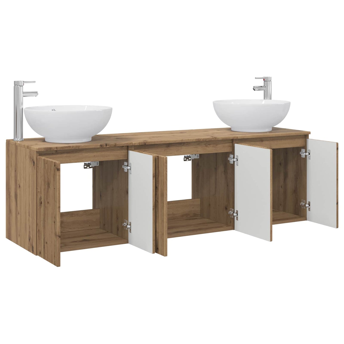 vidaXL Bathroom Cabinet Set 3 pcs Artisan Oak 49.5 x 44.5 x 65 cm
