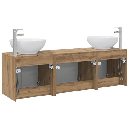 vidaXL Bathroom Cabinet Set 3 pcs Artisan Oak 49.5 x 44.5 x 65 cm