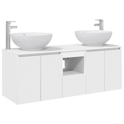 vidaXL Bathroom Cabinet Set 3 pcs White 49.5 x 44.5 x 65 cm