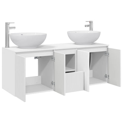 vidaXL Bathroom Cabinet Set 3 pcs White 49.5 x 44.5 x 65 cm