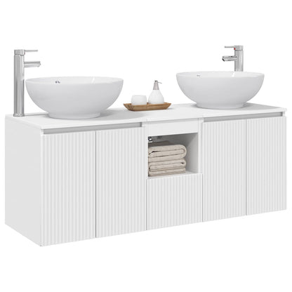 vidaXL Bathroom Cabinet Set 3 pcs White 49.5 x 44.5 x 65 cm