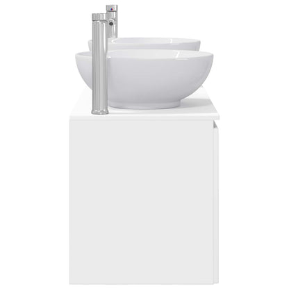 vidaXL Bathroom Cabinet Set 3 pcs White 49.5 x 44.5 x 65 cm