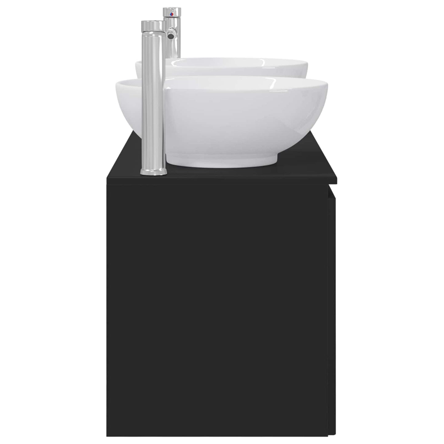 vidaXL Bathroom Cabinet Set 3 pcs Black 49.5 x 44.5 x 65 cm