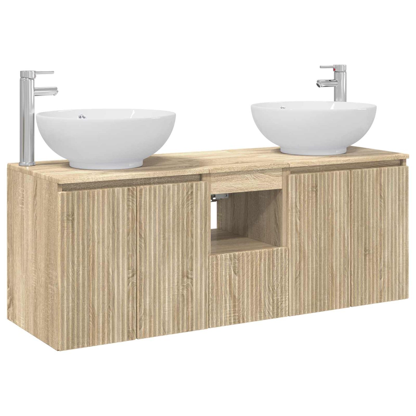vidaXL Bathroom Cabinet Set 3 pcs Sonoma Oak 49.5 x 44.5 x 65 cm