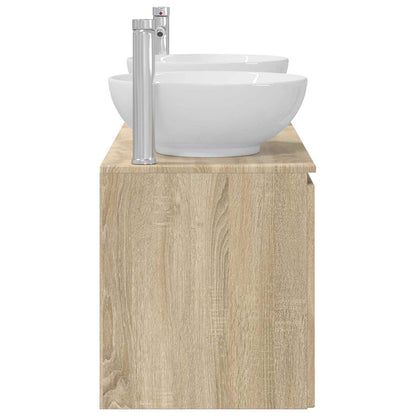 vidaXL Bathroom Cabinet Set 3 pcs Sonoma Oak 49.5 x 44.5 x 65 cm