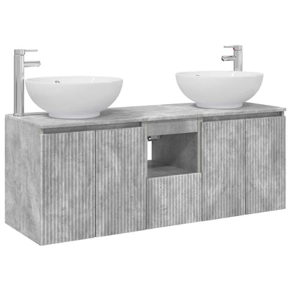 vidaXL Bathroom Cabinet Set 3 pcs Concrete Grey 49.5 x 44.5 x 65 cm