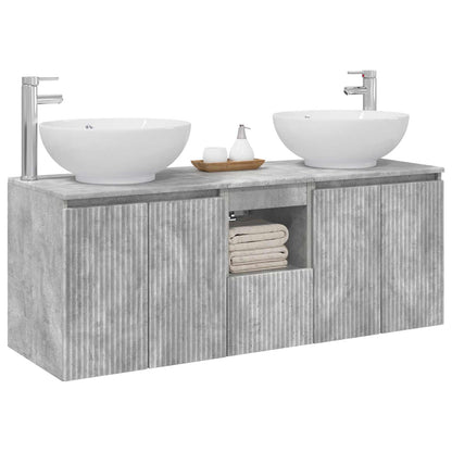 vidaXL Bathroom Cabinet Set 3 pcs Concrete Grey 49.5 x 44.5 x 65 cm