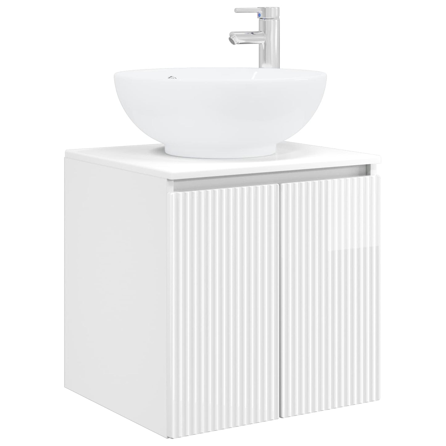 vidaXL Bathroom Cabinet Set 3 pcs High Gloss White 49.5 x 44.5 x 65 cm