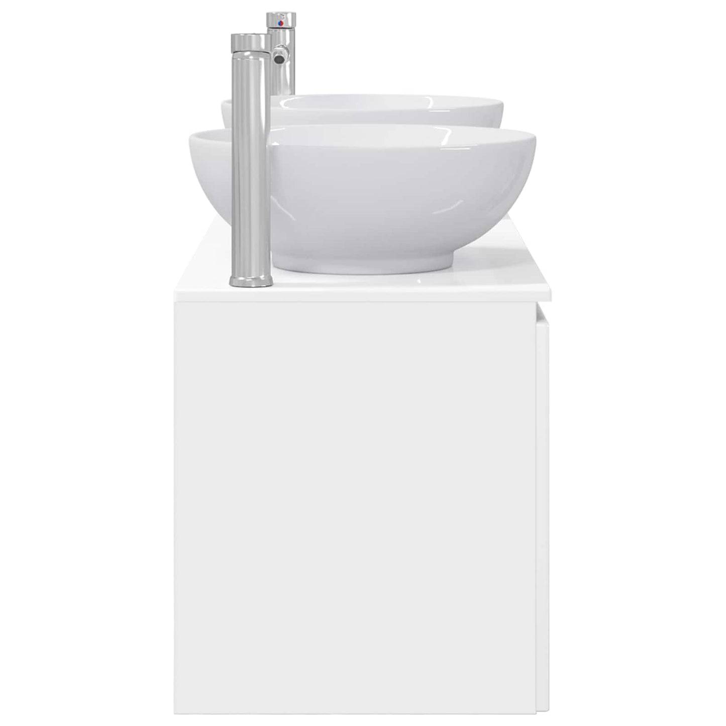 vidaXL Bathroom Cabinet Set 3 pcs High Gloss White 49.5 x 44.5 x 65 cm