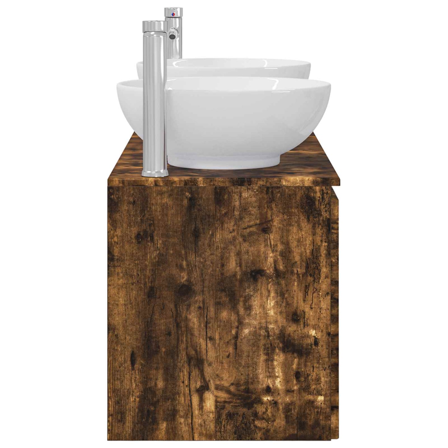 vidaXL Bathroom Cabinet Set 3 pcs Smoked Oak 49.5 x 44.5 x 65 cm