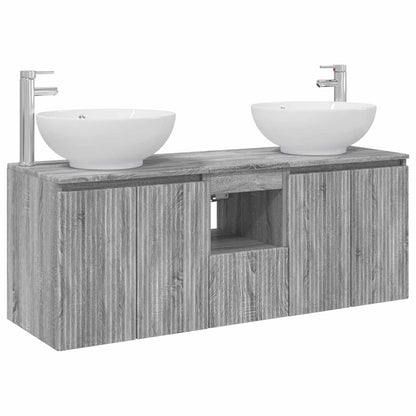 vidaXL Bathroom Cabinet Set 3 pcs Grey Sonoma 49.5 x 44.5 x 65 cm