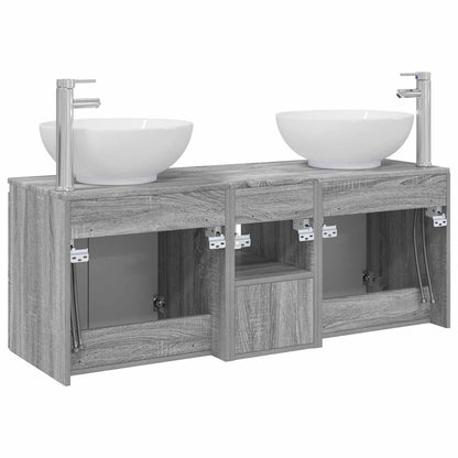 vidaXL Bathroom Cabinet Set 3 pcs Grey Sonoma 49.5 x 44.5 x 65 cm