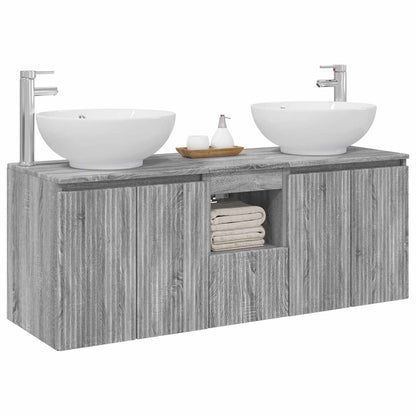 vidaXL Bathroom Cabinet Set 3 pcs Grey Sonoma 49.5 x 44.5 x 65 cm
