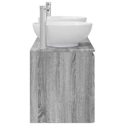 vidaXL Bathroom Cabinet Set 3 pcs Grey Sonoma 49.5 x 44.5 x 65 cm