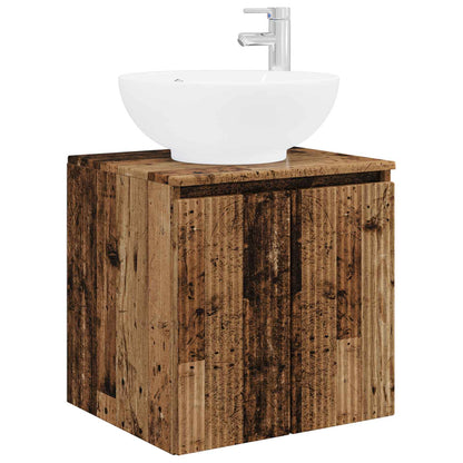vidaXL Bathroom Cabinet Set 3 pcs Old Wood 49.5 x 44.5 x 65 cm