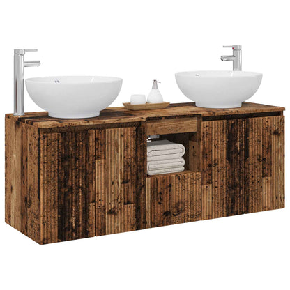 vidaXL Bathroom Cabinet Set 3 pcs Old Wood 49.5 x 44.5 x 65 cm