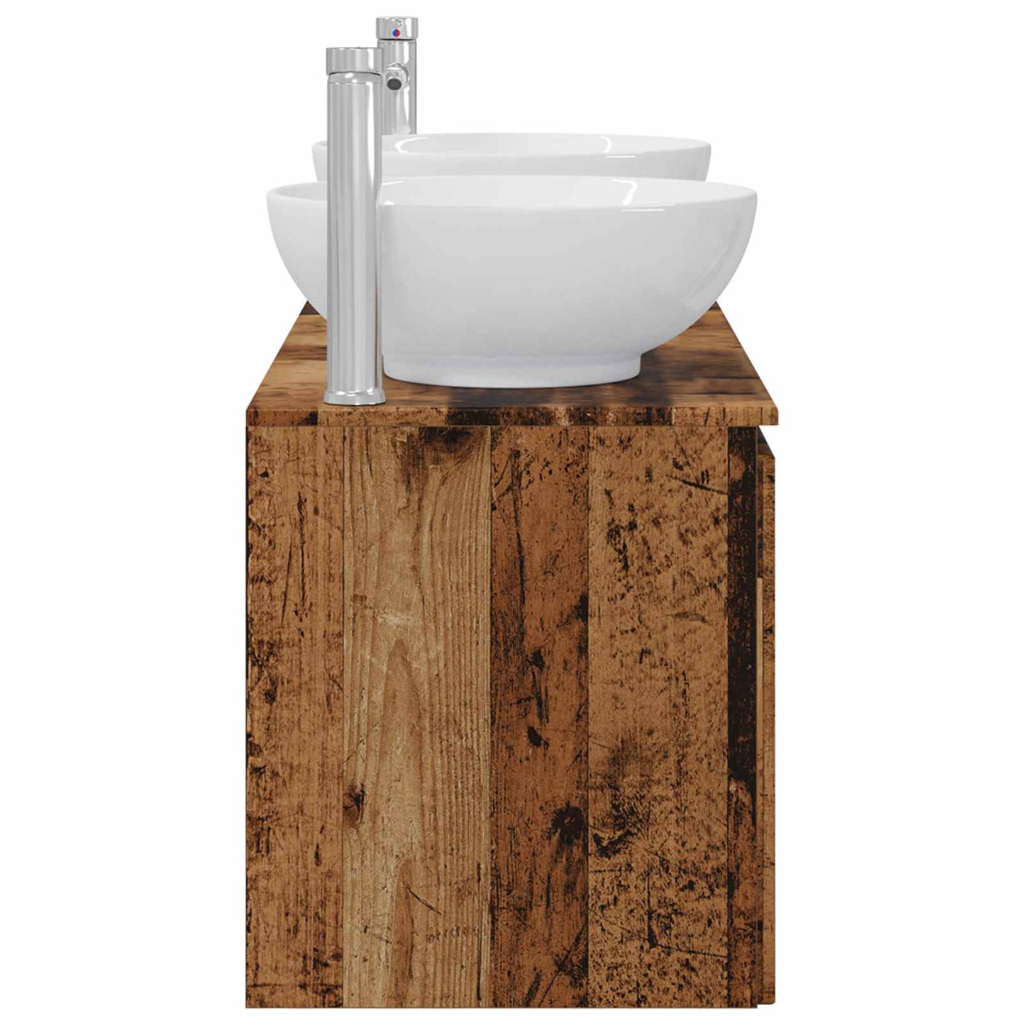 vidaXL Bathroom Cabinet Set 3 pcs Old Wood 49.5 x 44.5 x 65 cm