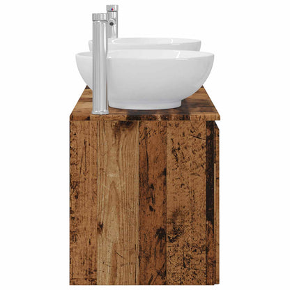 vidaXL Bathroom Cabinet Set 3 pcs Old Wood 49.5 x 44.5 x 65 cm