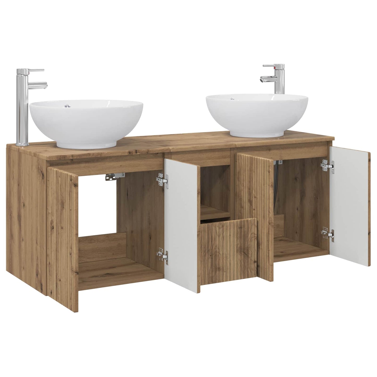 vidaXL Bathroom Cabinet Set 3 pcs Artisan Oak 49.5 x 44.5 x 65 cm