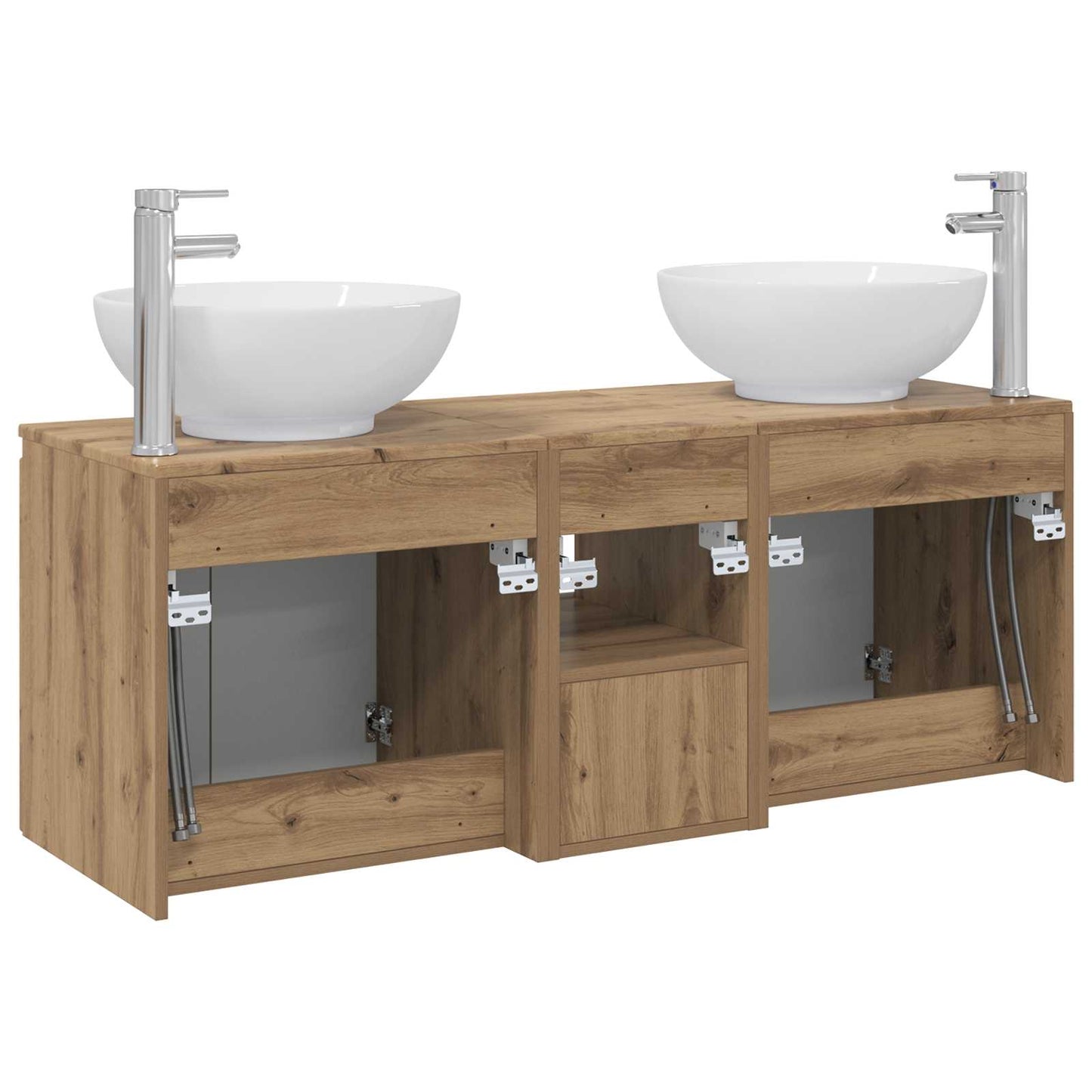 vidaXL Bathroom Cabinet Set 3 pcs Artisan Oak 49.5 x 44.5 x 65 cm
