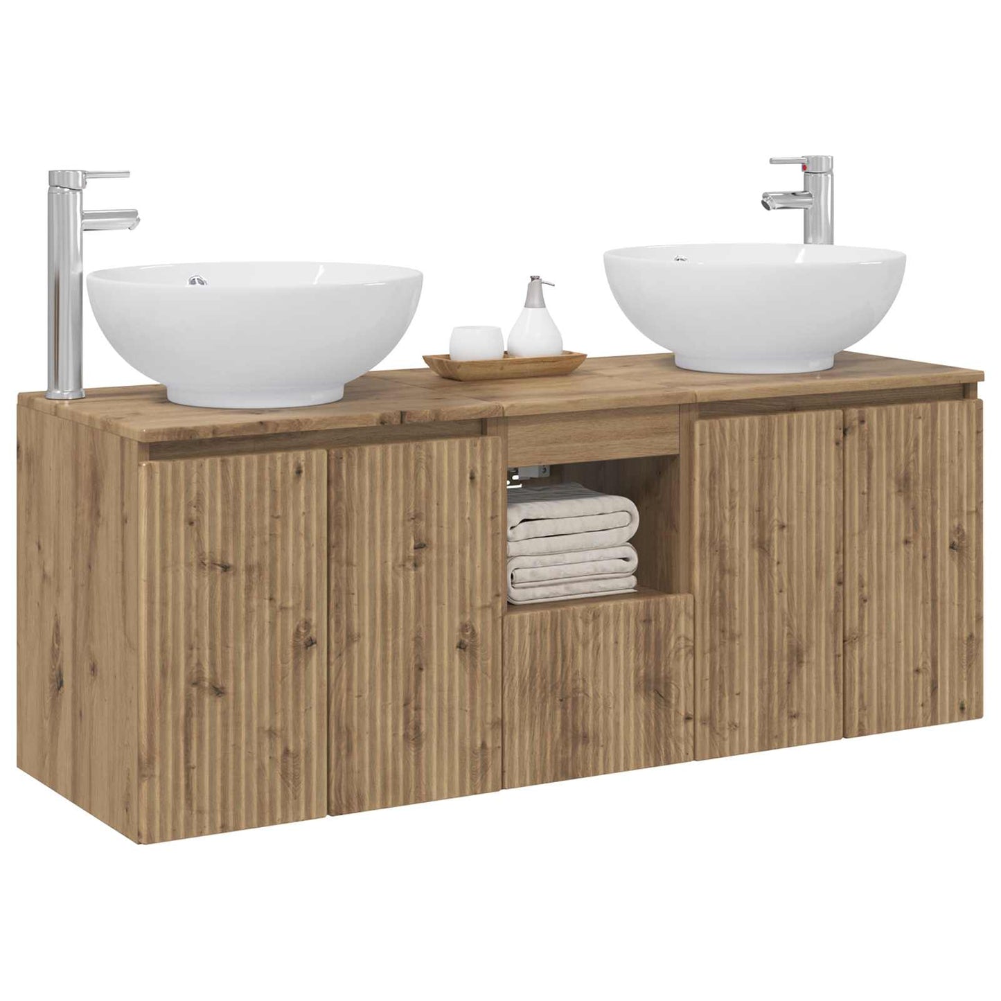 vidaXL Bathroom Cabinet Set 3 pcs Artisan Oak 49.5 x 44.5 x 65 cm