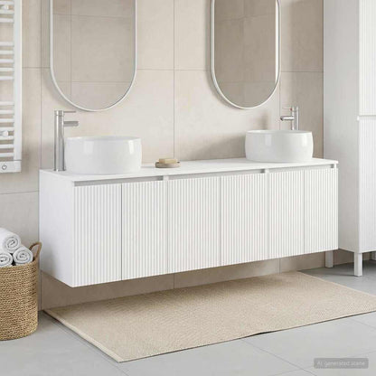 vidaXL Bathroom Cabinet Set 3 pcs White 49.5 x 44.5 x 66 cm