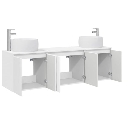 vidaXL Bathroom Cabinet Set 3 pcs White 49.5 x 44.5 x 66 cm
