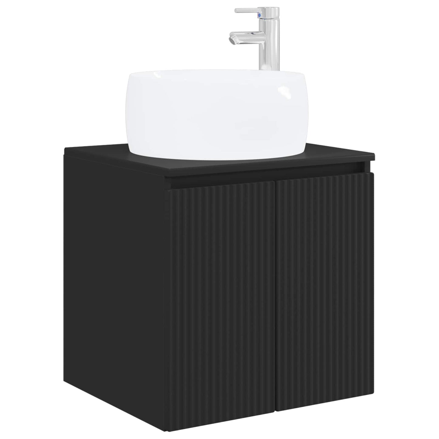 vidaXL Bathroom Cabinet Set 3 pcs Black 49.5 x 44.5 x 66 cm