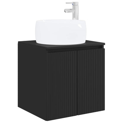 vidaXL Bathroom Cabinet Set 3 pcs Black 49.5 x 44.5 x 66 cm