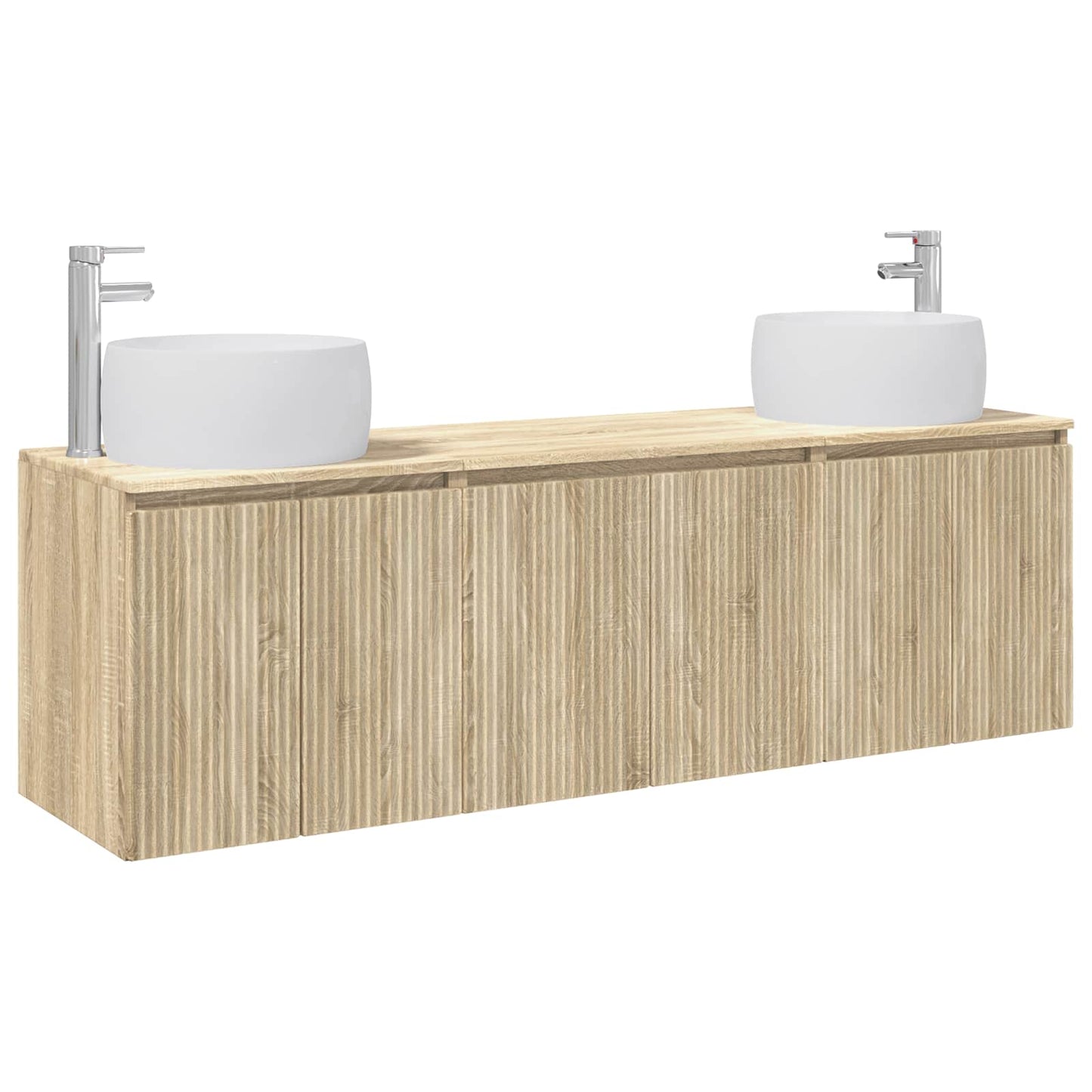 vidaXL Bathroom Cabinet Set 3 pcs Sonoma Oak 49.5 x 44.5 x 66 cm