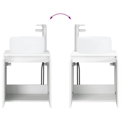 vidaXL Bathroom Cabinet Set 3 pcs High Gloss White 49.5 x 44.5 x 66 cm