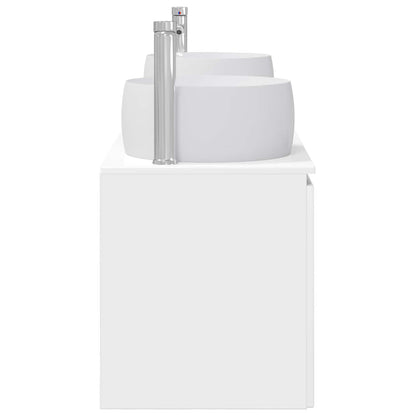 vidaXL Bathroom Cabinet Set 3 pcs High Gloss White 49.5 x 44.5 x 66 cm