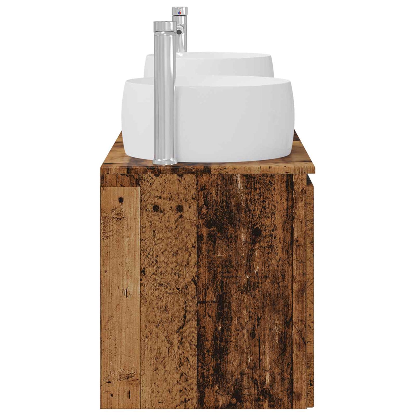 vidaXL Bathroom Cabinet Set 3 pcs Old Wood 49.5 x 44.5 x 66 cm