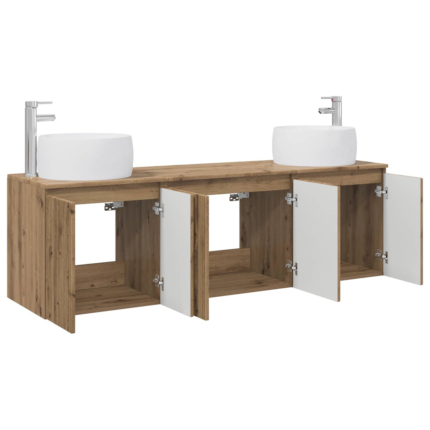 vidaXL Bathroom Cabinet Set 3 pcs Artisan Oak 49.5 x 44.5 x 66 cm