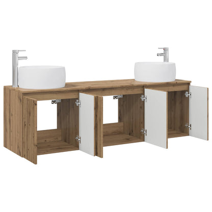 vidaXL Bathroom Cabinet Set 3 pcs Artisan Oak 49.5 x 44.5 x 66 cm