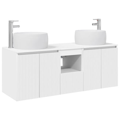 vidaXL Bathroom Cabinet Set 3 pcs White 49.5 x 44.5 x 66 cm