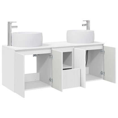 vidaXL Bathroom Cabinet Set 3 pcs White 49.5 x 44.5 x 66 cm