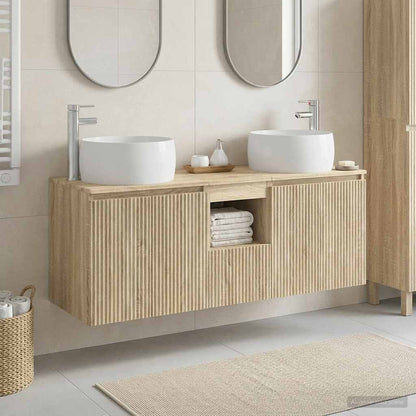 vidaXL Bathroom Cabinet Set 3 pcs Sonoma Oak 49.5 x 44.5 x 66 cm
