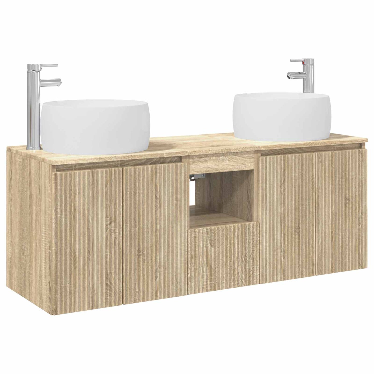 vidaXL Bathroom Cabinet Set 3 pcs Sonoma Oak 49.5 x 44.5 x 66 cm