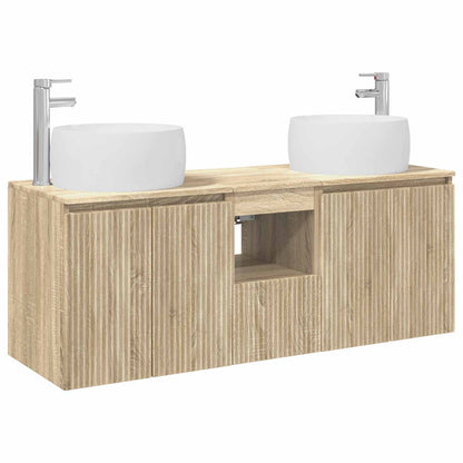 vidaXL Bathroom Cabinet Set 3 pcs Sonoma Oak 49.5 x 44.5 x 66 cm