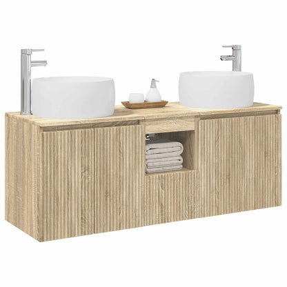 vidaXL Bathroom Cabinet Set 3 pcs Sonoma Oak 49.5 x 44.5 x 66 cm