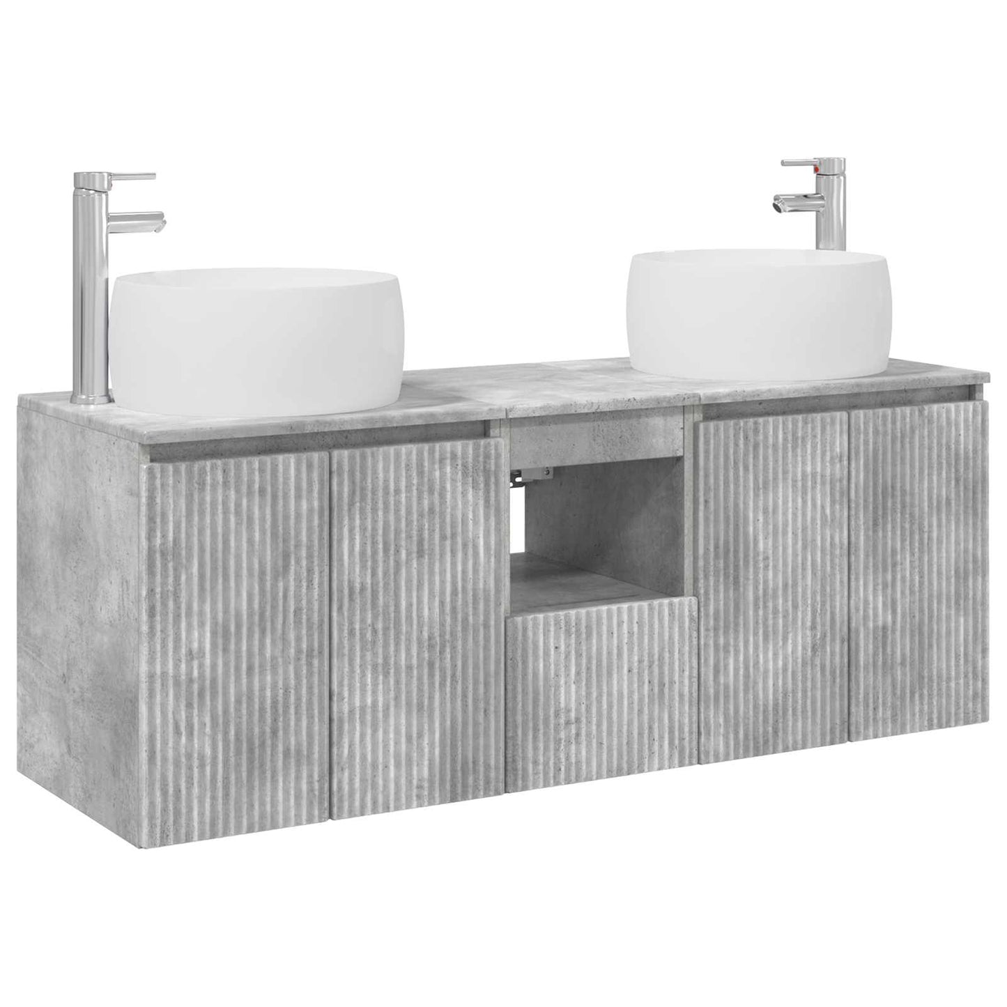 vidaXL Bathroom Cabinet Set 3 pcs Concrete Grey 49.5 x 44.5 x 66 cm
