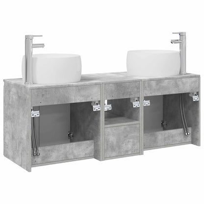 vidaXL Bathroom Cabinet Set 3 pcs Concrete Grey 49.5 x 44.5 x 66 cm