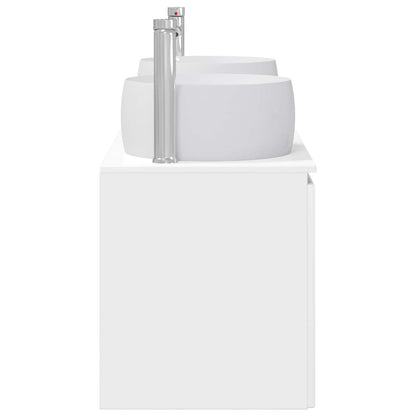 vidaXL Bathroom Cabinet Set 3 pcs High Gloss White 49.5 x 44.5 x 66 cm
