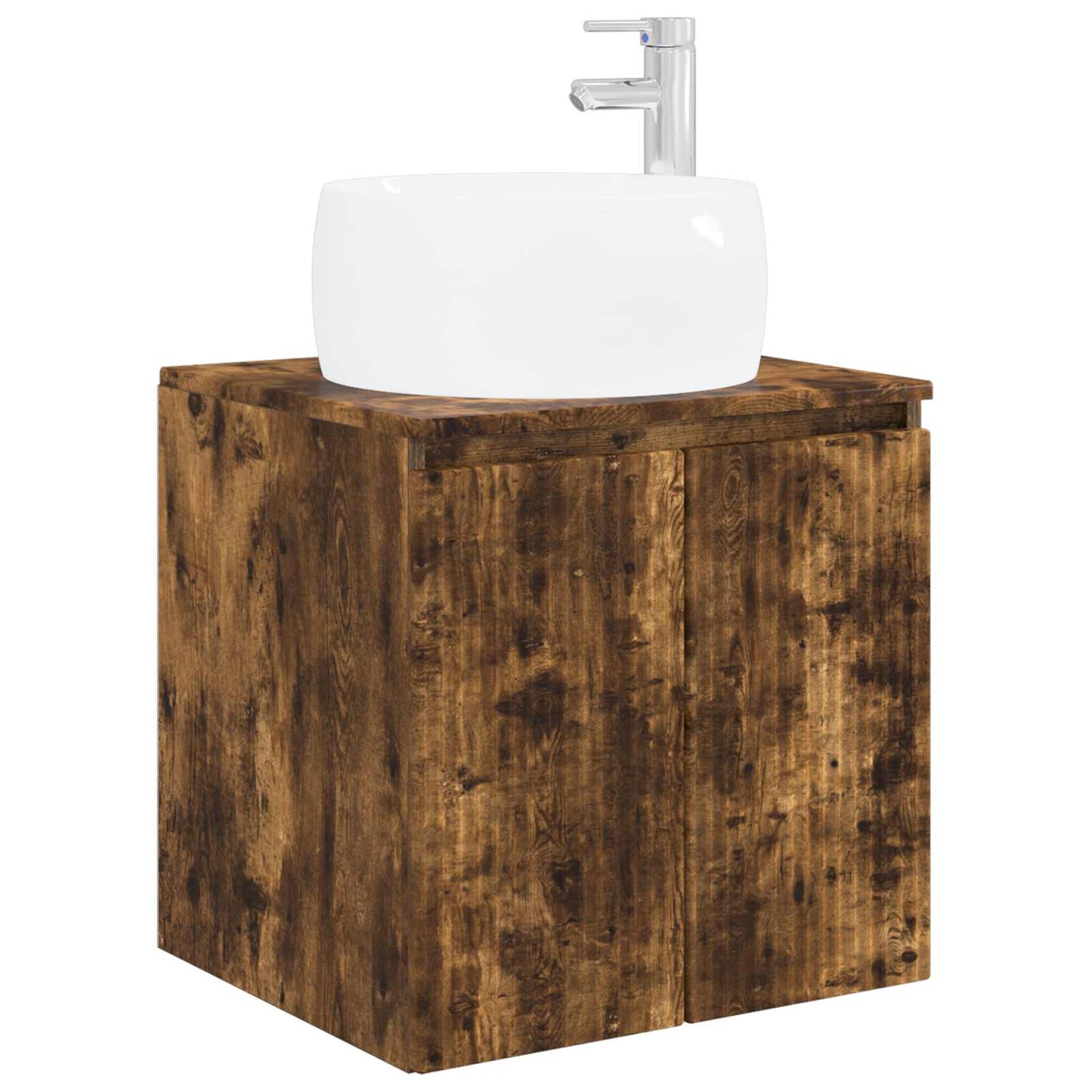 vidaXL Bathroom Cabinet Set 3 pcs Smoked Oak 49.5 x 44.5 x 66 cm