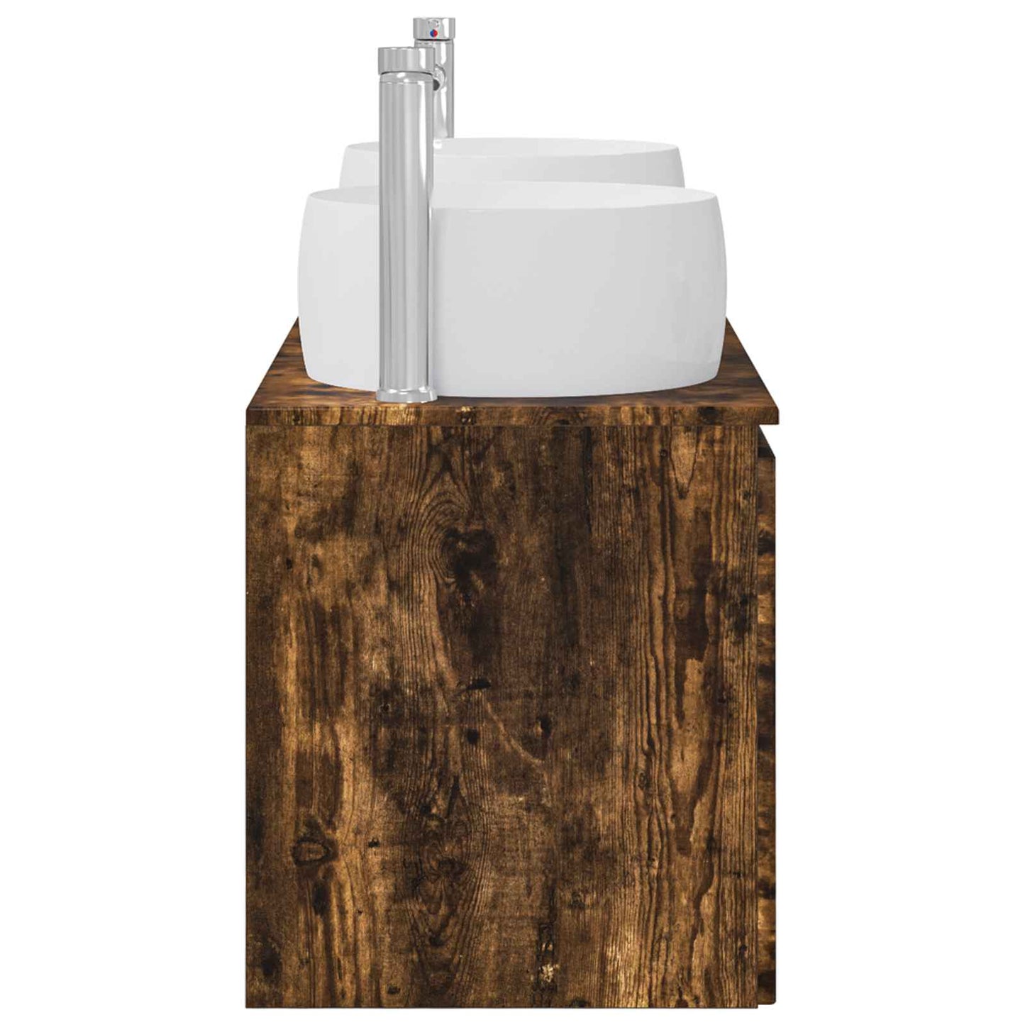 vidaXL Bathroom Cabinet Set 3 pcs Smoked Oak 49.5 x 44.5 x 66 cm