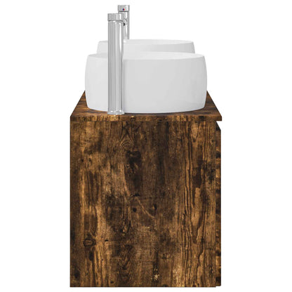 vidaXL Bathroom Cabinet Set 3 pcs Smoked Oak 49.5 x 44.5 x 66 cm