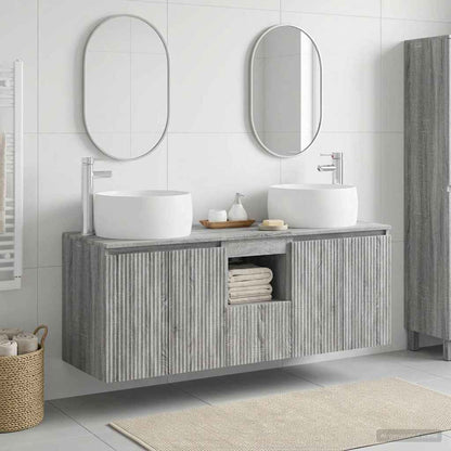 vidaXL Bathroom Cabinet Set 3 pcs Grey Sonoma 49.5 x 44.5 x 66 cm