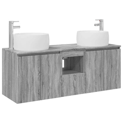 vidaXL Bathroom Cabinet Set 3 pcs Grey Sonoma 49.5 x 44.5 x 66 cm