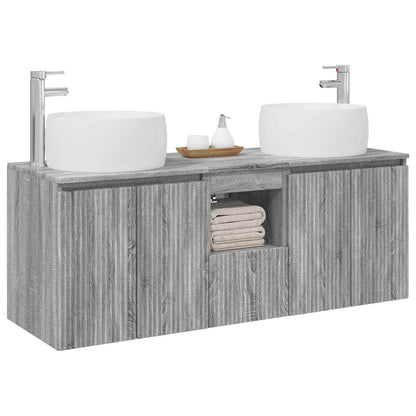 vidaXL Bathroom Cabinet Set 3 pcs Grey Sonoma 49.5 x 44.5 x 66 cm